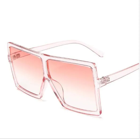 Oversized square women sunglasses with retro big frame in PC and AC materials, available in multiple colours