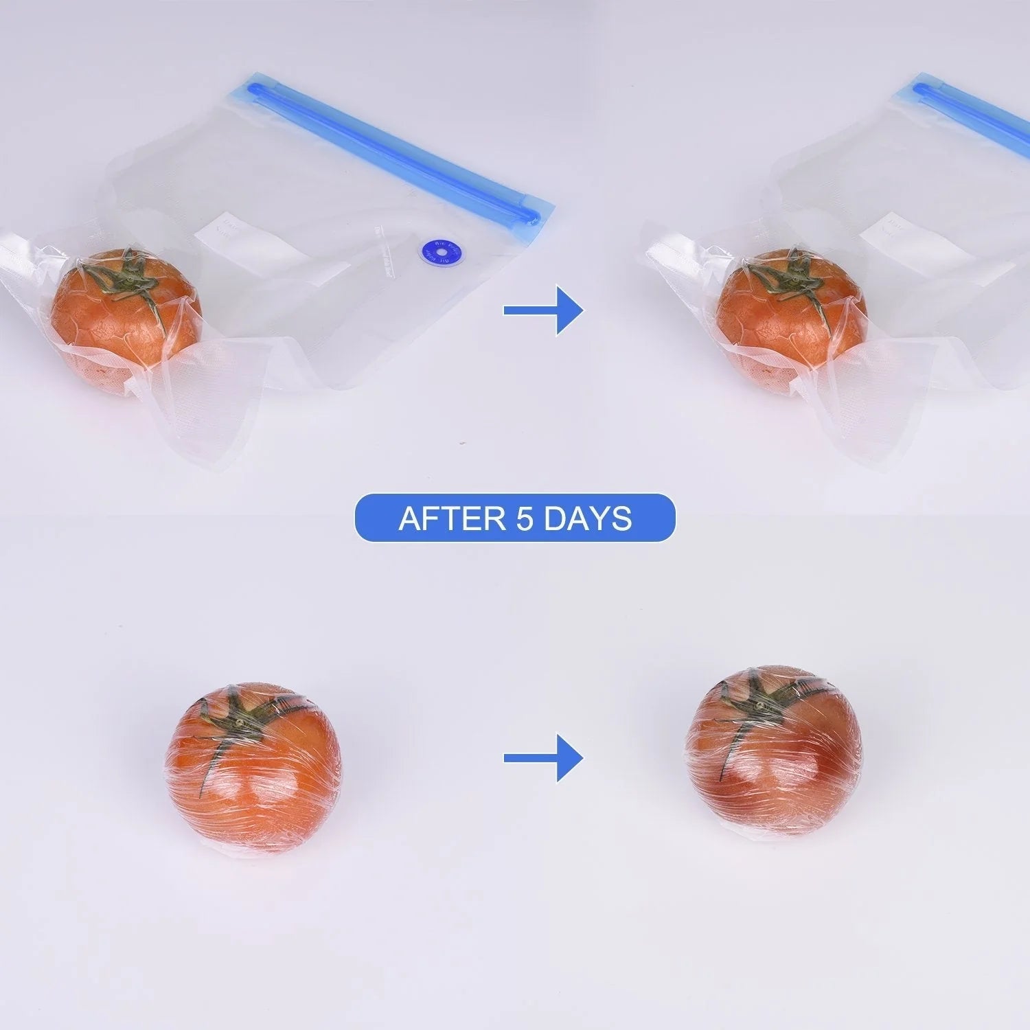 Vacuum composite packaging bag with enhanced zipper for airtight food storage