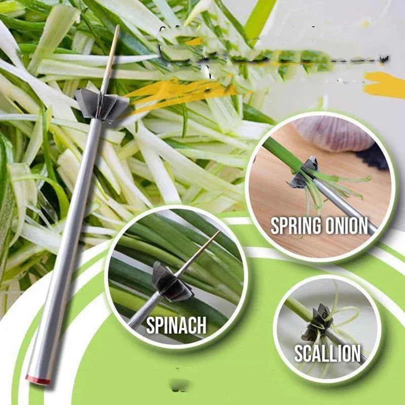 Stainless Steel Plum Blossom Scallion Cutter for even vegetable slices