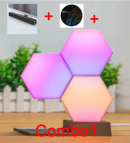 Smart Quantum Lamp with voice control, customizable color lighting, and modular design for home decor