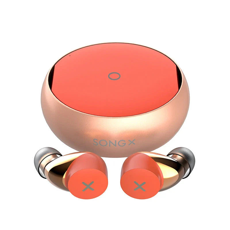 SONGX TWS wireless Bluetooth earphones with star-ring design and USB-C case