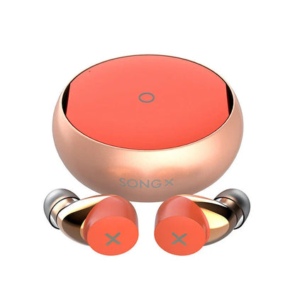 SONGX TWS wireless Bluetooth earphones with star-ring design and USB-C case