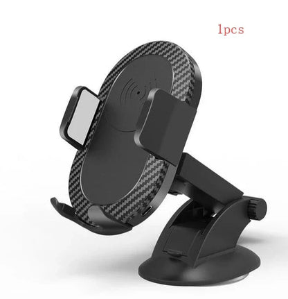 Wireless Fast-Charging Kiwi-Designed Car Phone Mount with adjustable grip and sleek, low-profile design