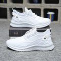 Men's round toe breathable cloth upper lace-up casual shoes in solid colours for sports