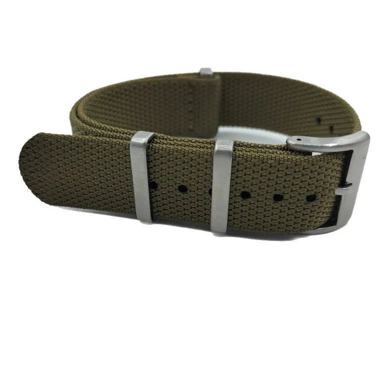 Fashion Personality nylon integrated watch strap in Army Green colour