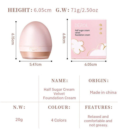 4-colour foundation cream compact with built-in sponge and small spoon applicator