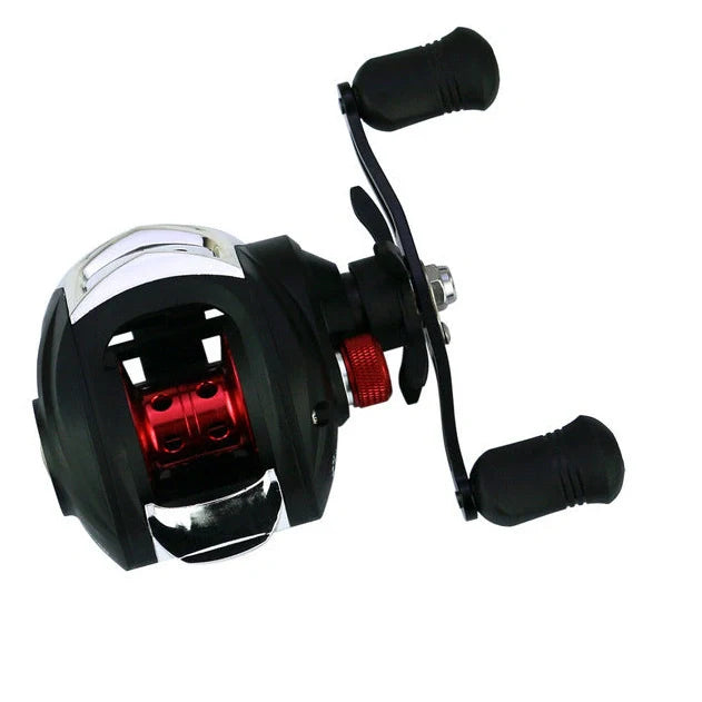 YUMOSHI AK Series fishing reel with magnetic brake system in black and blue colour option