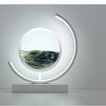 3D quicksand painting LED lamp with touch switch, aluminium glass frame, 250mm x 240mm, white and purple colour option