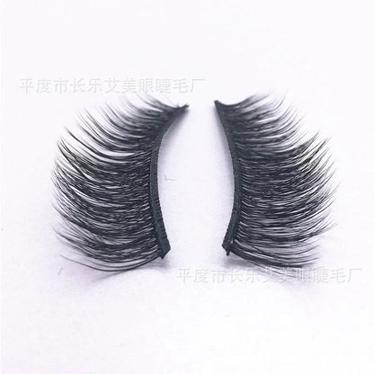 3D-16 mink hair false eyelashes with natural eye tail elongation and cotton terminals