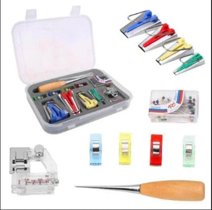 Multifunctional electric sewing machine accessories set with adjustable presser foot