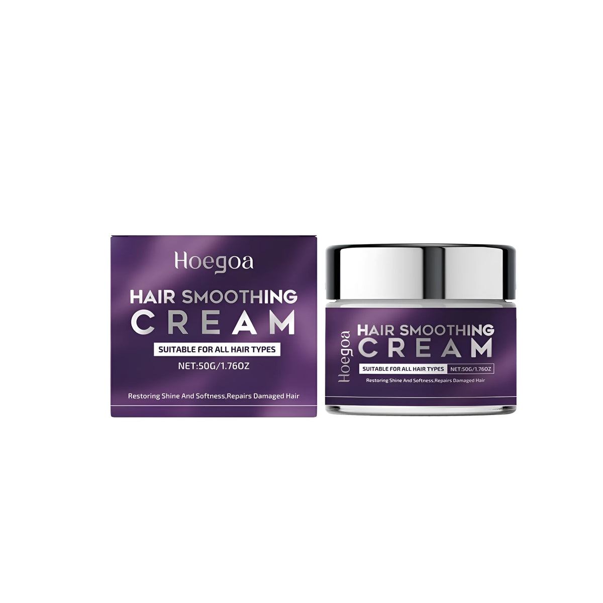 50g tube of straight hair cream containing hydrolysed keratin and coconut oil