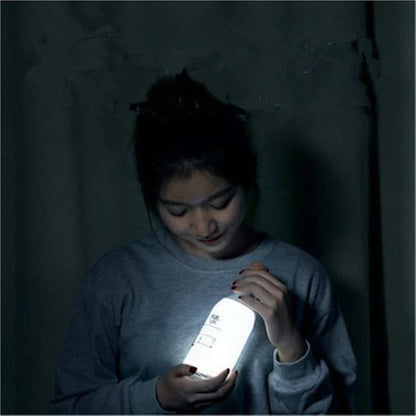 Milk bottle-shaped USB charging LED nightlight lamp in white