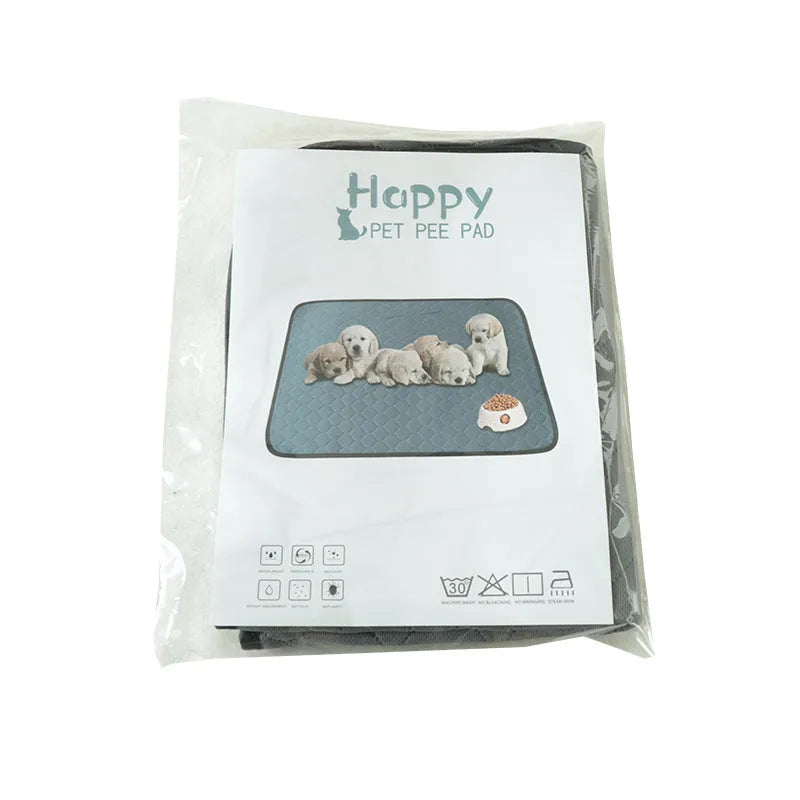 Grey diamond reusable dog diaper pad with waterproof backing and non-slip base