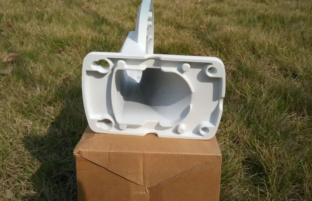 White aluminium alloy ABS dome camera wall mount bracket measuring 160x120x74mm
