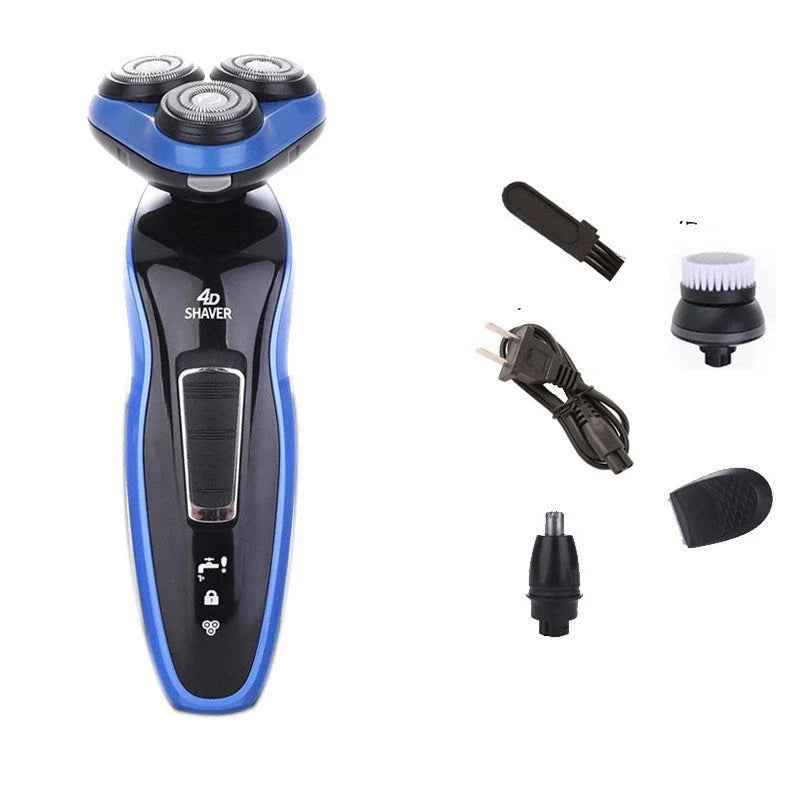 4-in-1 Electric Shaver with Triple Blade for Men - Compact and Rechargeable