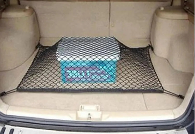 Extra large car trunk net bag made of polyester for off-road vehicle cargo restraint
