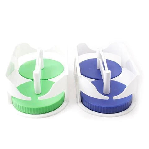 Double roller rotating storage box for kitchen and bathroom organisation