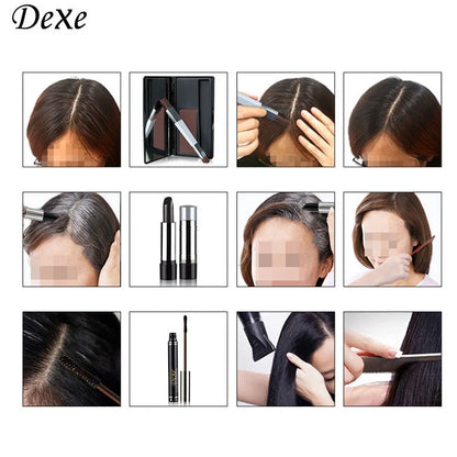 Dexe hair dye pen with tapered applicator tip for precise root touch-ups