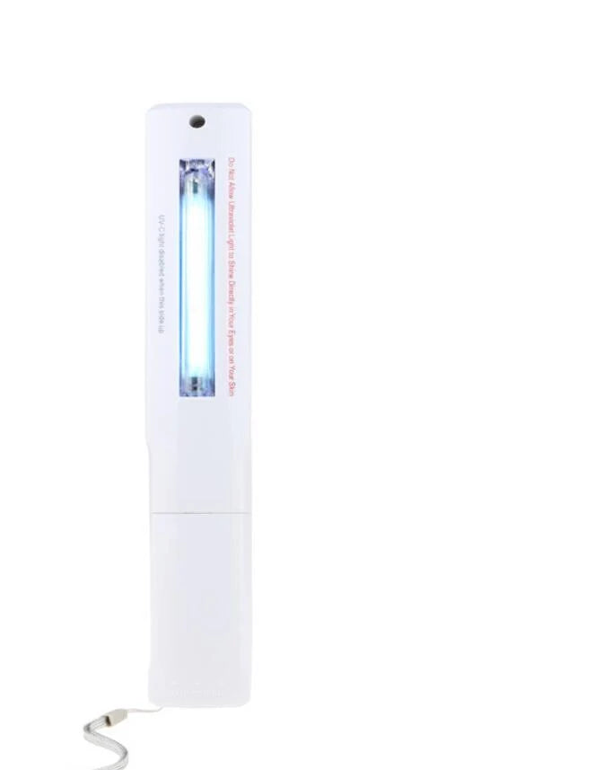 Ultraviolet Portable Disinfection Lamp in white, compact and efficient for on-the-go sterilization