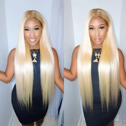 613 honey blonde straight human hair curtain wig, medium length 10-20in, clip-in for natural thinning coverage