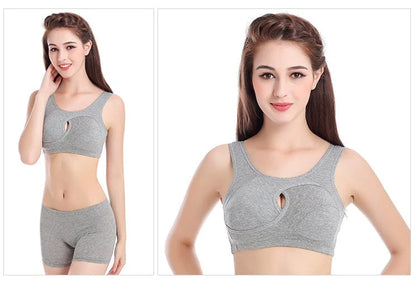 Comfortable and supportive sports bra with wireless design, crossover lift, and inner-bust band for plus-size support