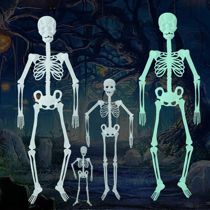 Luminous Skeleton Halloween Decor with Glow-in-the-Dark Effect