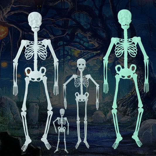 Luminous Skeleton Halloween Decor with Glow-in-the-Dark Effect