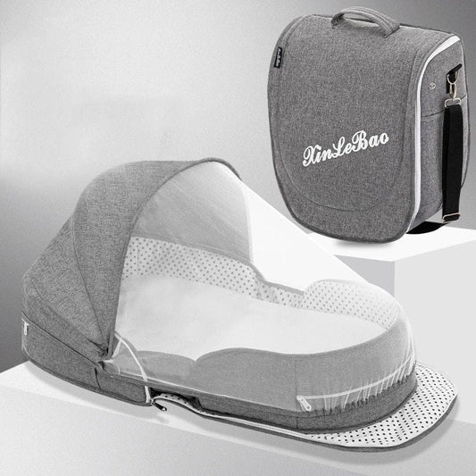 Portable folding crib with uterine bionic design for deep baby sleep