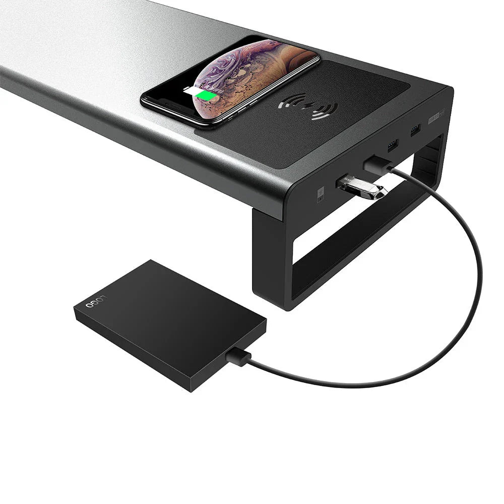 USB3.0 Keyboard Storage Rack with wireless charging and USB ports