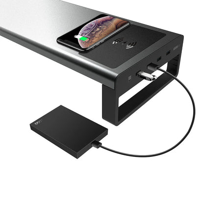 USB3.0 Keyboard Storage Rack with wireless charging and USB ports