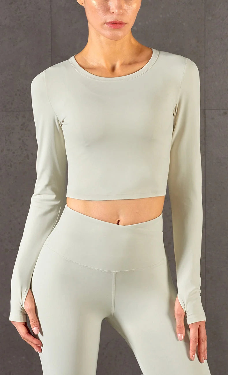 High-elastic fitness long sleeves in various colours for workout enthusiasts