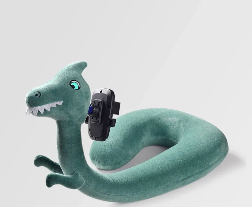 2-in-1 Lazy Support U-shaped Pillow in various colours for neck support and phone holding