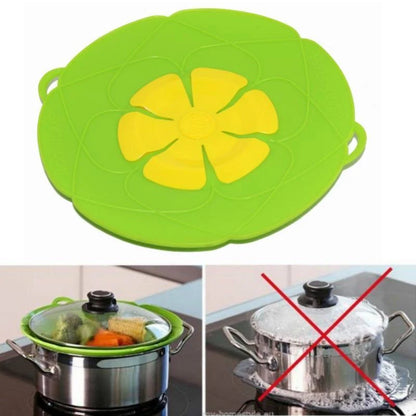 Anti-splash silicone lid for pots in various colors, preventing oil and soup overflows