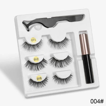 Magnetic false eyelashes set for easy, glue-free application