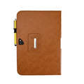 Black imitation leather PU protective back cover case with metal clip for Google Pixel Tablet 10