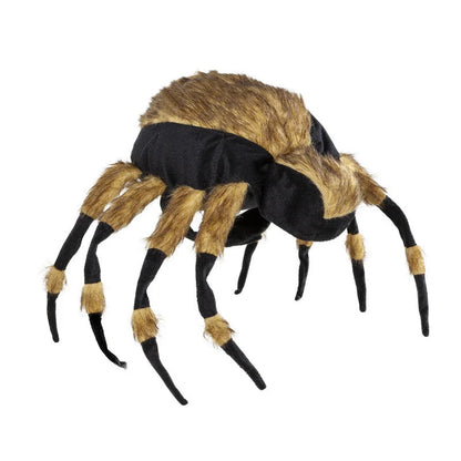 Black spider costume for pets with 8 legs and adjustable straps