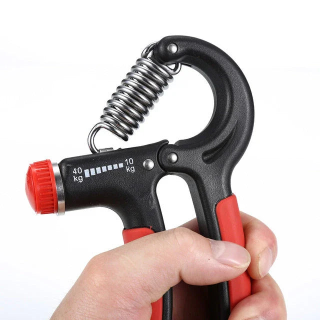 Adjustable hand grips 10-40kg in orange and black, perfect for strengthening hands, wrists, and forearms