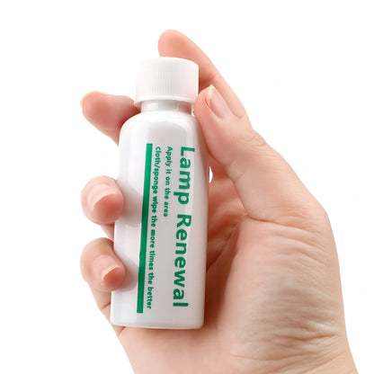 20ml automobile headlight repair liquid bottle for oxidation and yellowing restoration, with sanding steps for clear lenses