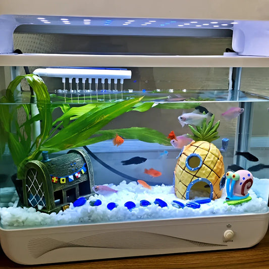 SpongeBob pineapple house resin ornament, 7.5cm wide, 13cm high, 135g for aquarium fish hiding