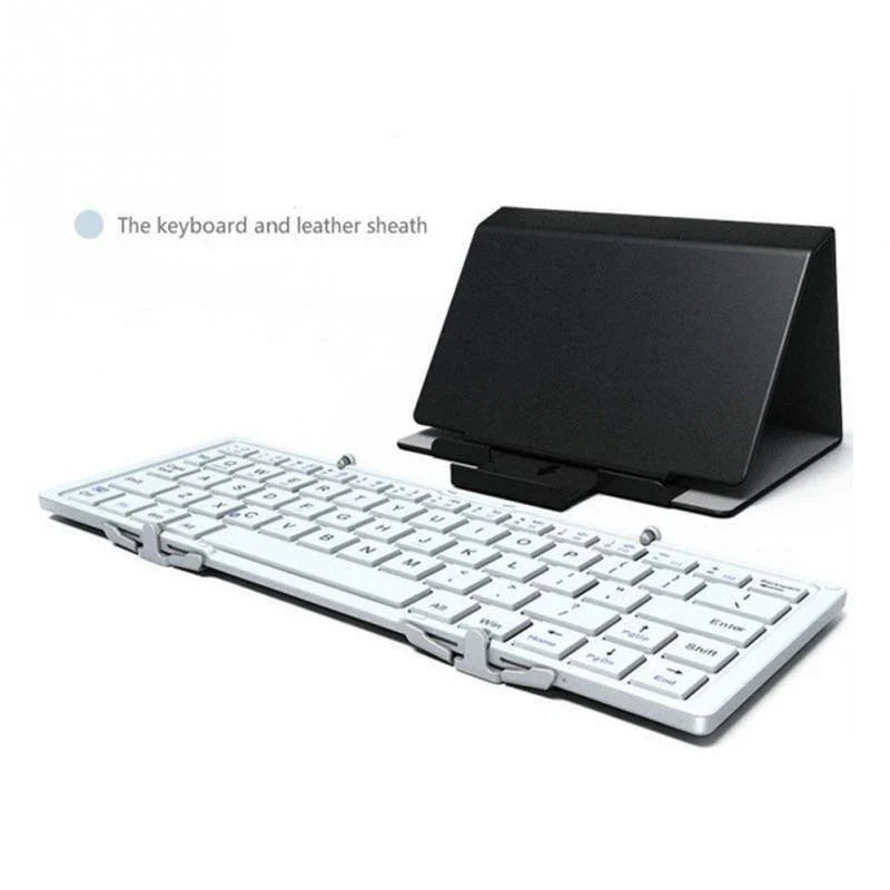 Intelligent Pocket Folding Keyboard Travel Edition in black and white
