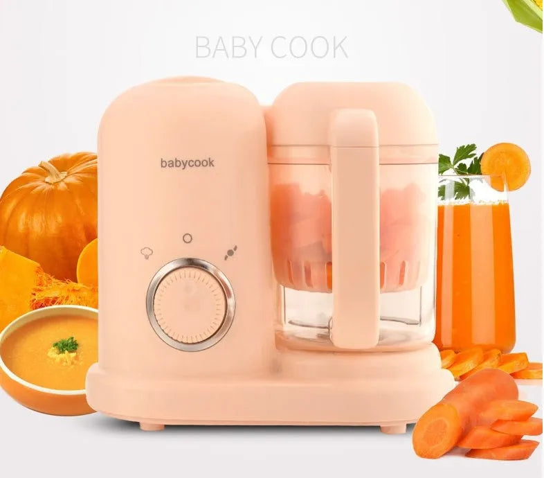 Green baby food processor steamer and blender with double mixing blades and 10 litre capacity