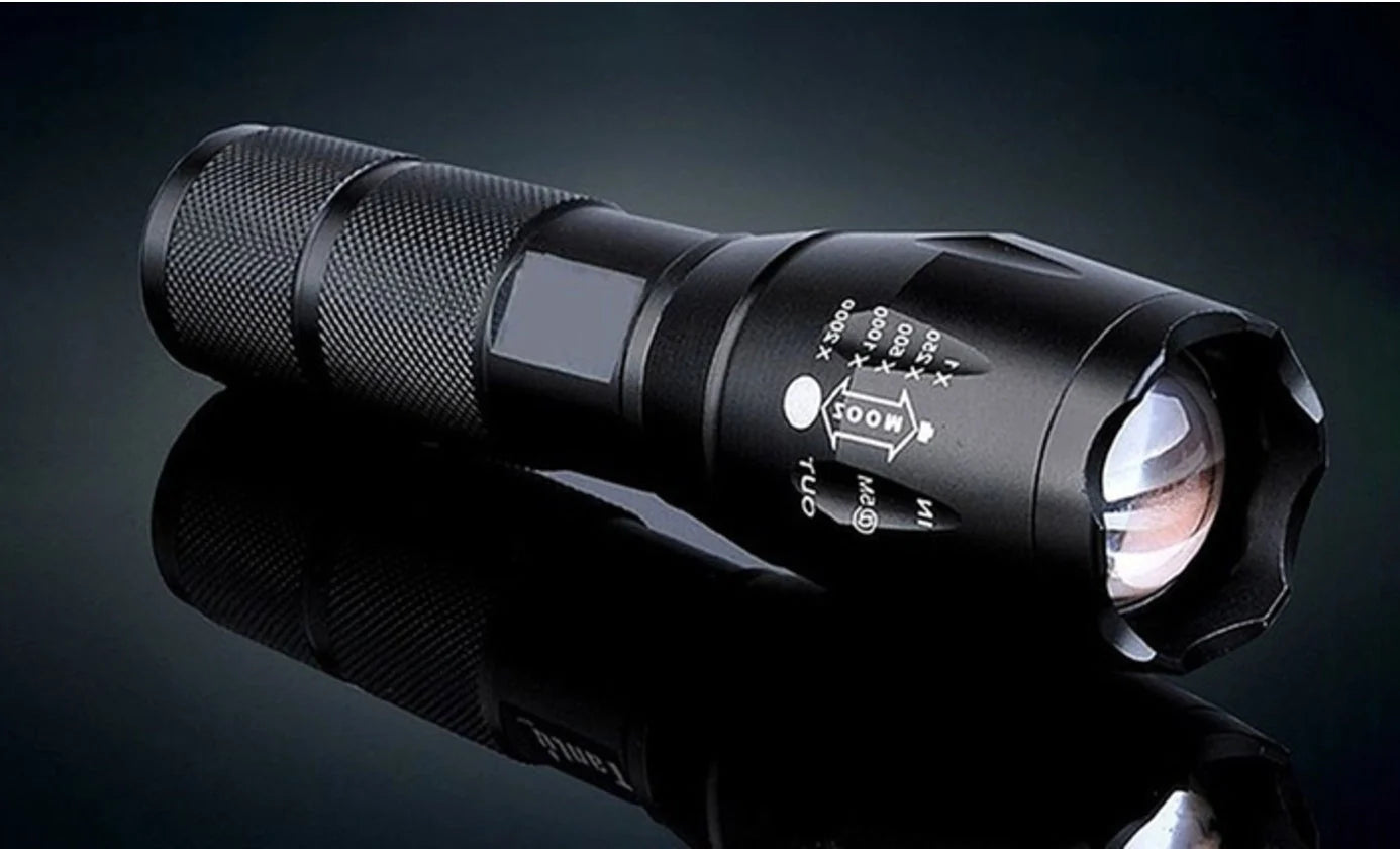 Portable Mini LED Zoom Flashlight with adjustable focus for outdoor use
