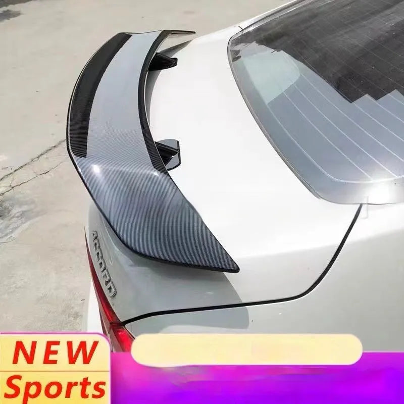 Universal punch-free ABS car spoiler tail wing shown in one of four finish options.