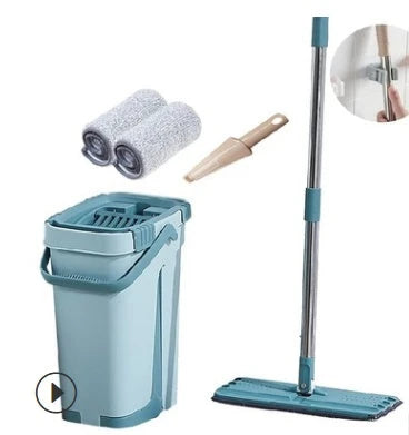 Home Kitchen 360-Degree Lazy Floor Mop with microfiber head and aluminum rod