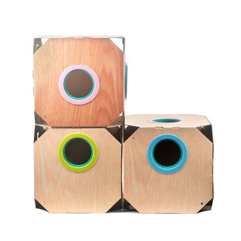 DIY Multipurpose Cat Hiding Box Toys with Cardboard Hair Removal for durable play and grooming