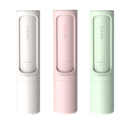 Rotating cylinder electrostatic hair remover brush in multiple colours