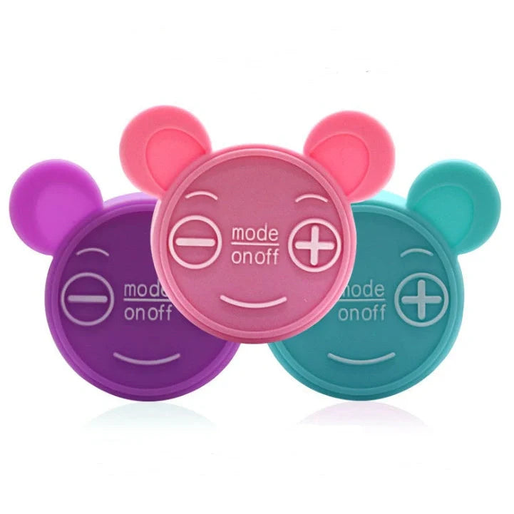 Compact menstrual pain relief device measuring 50x48x20mm with TENS technology