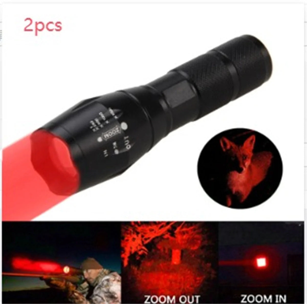 Portable Mini LED Zoom Flashlight with adjustable focus for outdoor use
