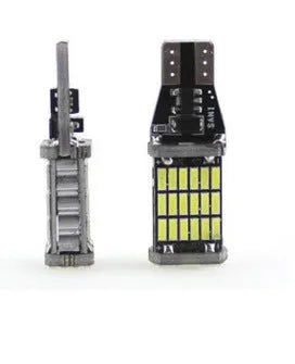 45 SMD 4014 LED canbus bulb with T15 W16W socket, 25mm long, super bright brake and reversing light