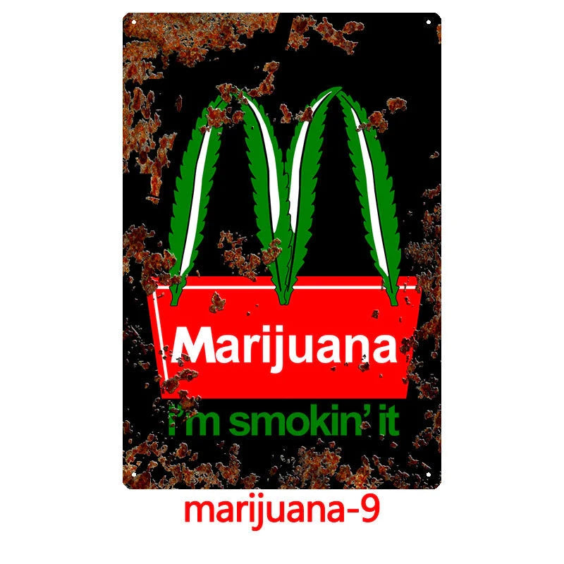 European style tin painting wall decoration 30cm x 20cm